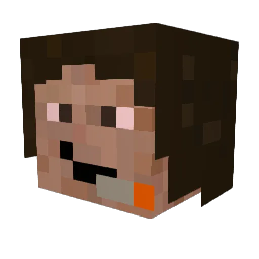 andreasas Minecraft avatar head, 3D render
