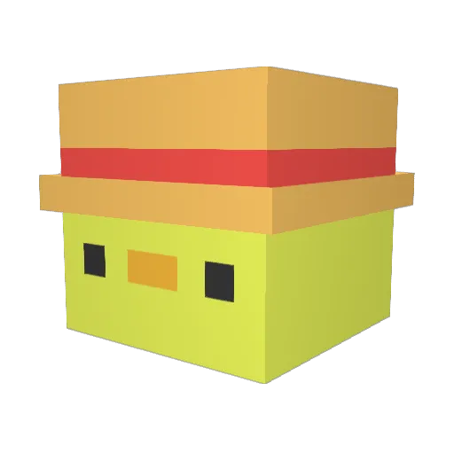 andreaspopy Minecraft avatar head, 3D render