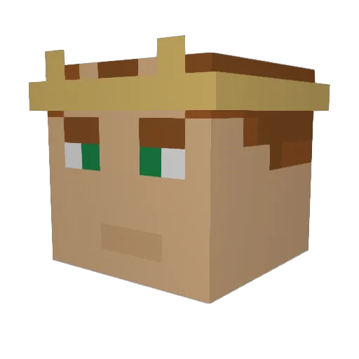 andreastom Minecraft avatar head, 3D render