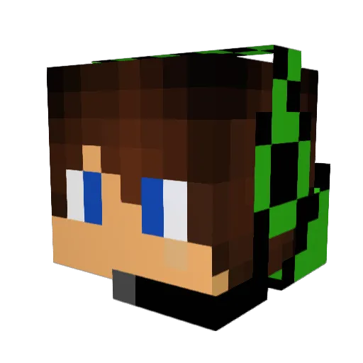 andredevries Minecraft avatar head, 3D render