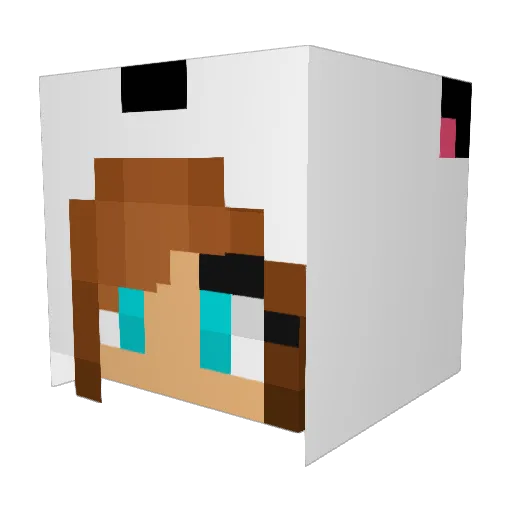 andredob Minecraft avatar head, 3D render
