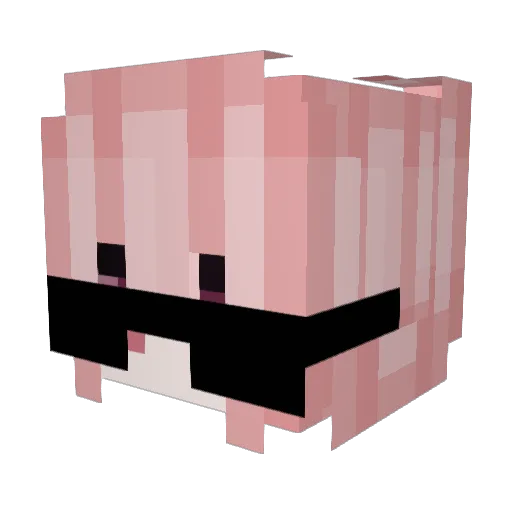andrei Minecraft avatar head, 3D render