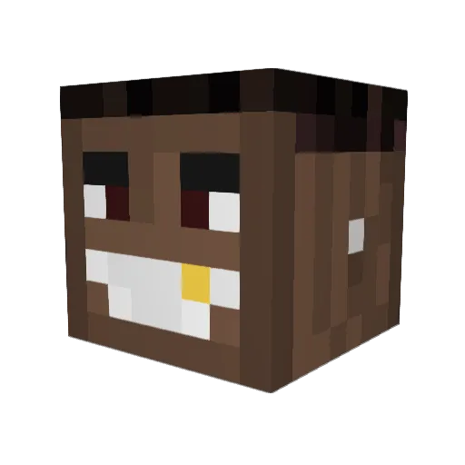 andreinhoo Minecraft avatar head, 3D render