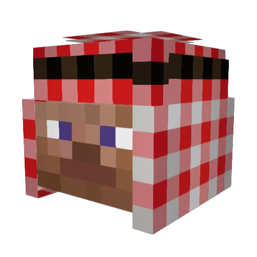 andrej_fart Minecraft avatar head, 3D render