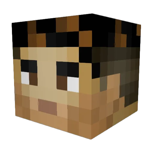 andrejanador Minecraft avatar head, 3D render