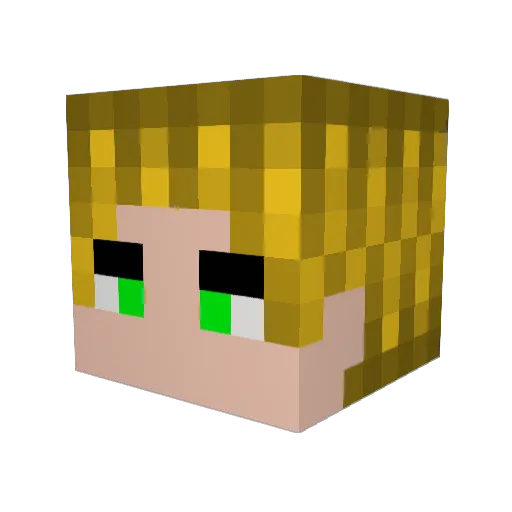 andrejkolarski Minecraft avatar head, 3D render