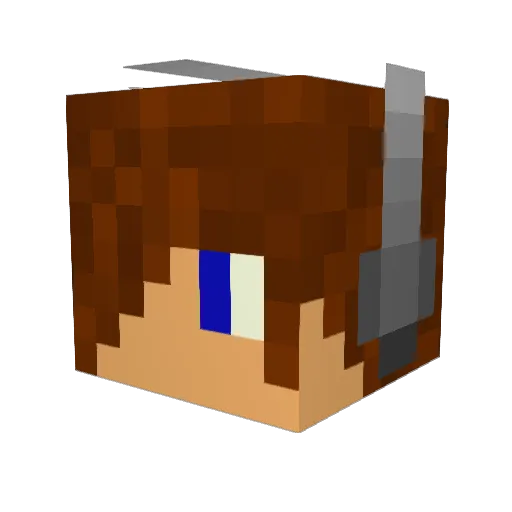 andrelabauve Minecraft avatar head, 3D render