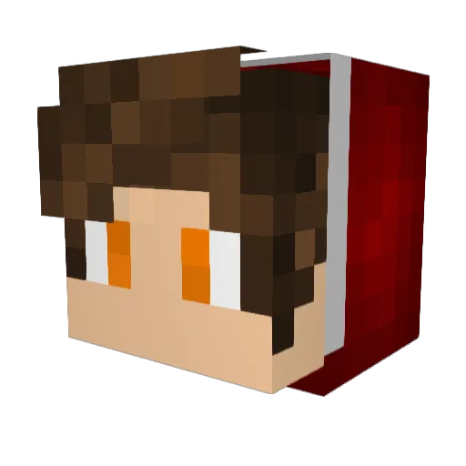 andrelug Minecraft avatar head, 3D render