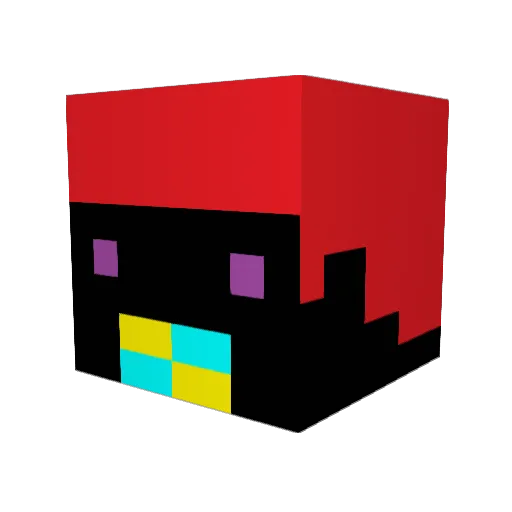 andrenator Minecraft avatar head, 3D render