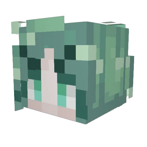 andresglan Minecraft avatar head, 3D render