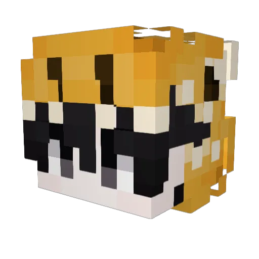 andreslol Minecraft avatar head, 3D render