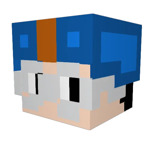 andresoloelpro23 Minecraft avatar head, 3D render