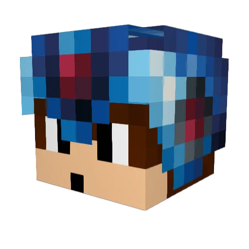 andrew67 Minecraft avatar head, 3D render