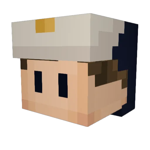 andrewHEADASS Minecraft avatar head, 3D render