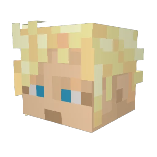 andrewYerNau Minecraft avatar head, 3D render