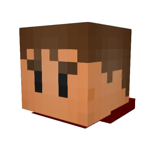 andrewdickins Minecraft avatar head, 3D render