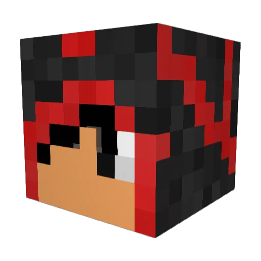 andrewga18 Minecraft avatar head, 3D render