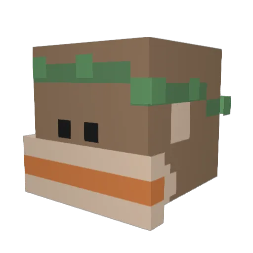 andrewisacello Minecraft avatar head, 3D render