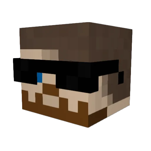 andrewkm Minecraft avatar head, 3D render
