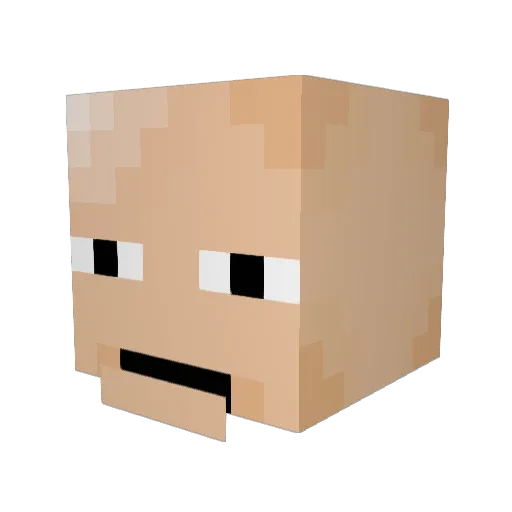 andrewliao Minecraft avatar head, 3D render