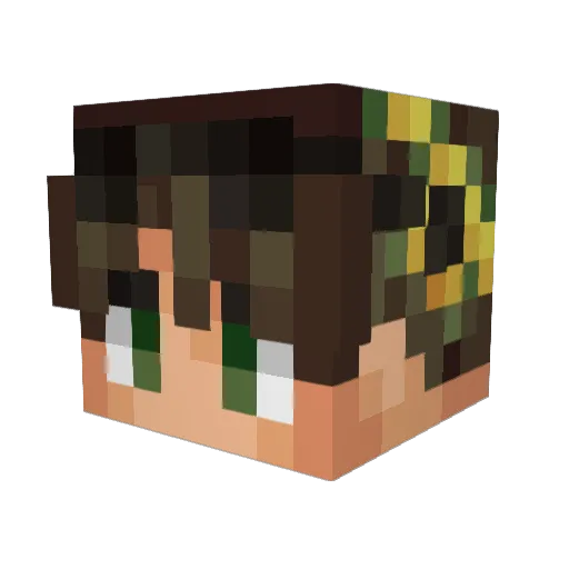 andrewman77 Minecraft avatar head, 3D render
