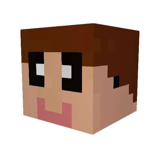 andrewmilroy1 Minecraft avatar head, 3D render