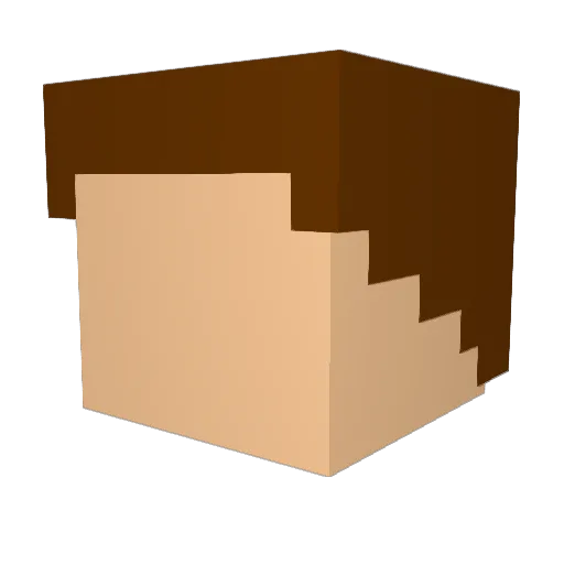 andrewngai Minecraft avatar head, 3D render