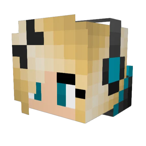 andrewniebla Minecraft avatar head, 3D render