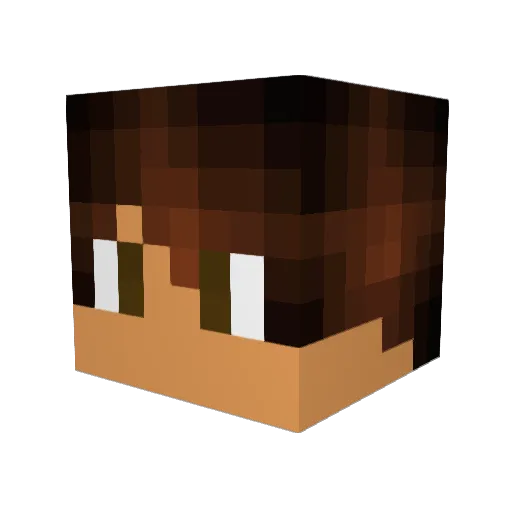 andrewskyboy Minecraft avatar head, 3D render
