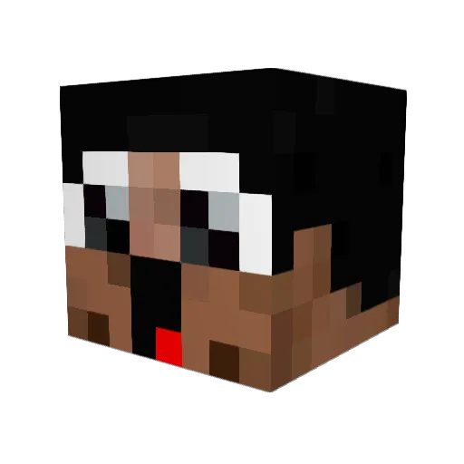 andrewstech Minecraft avatar head, 3D render