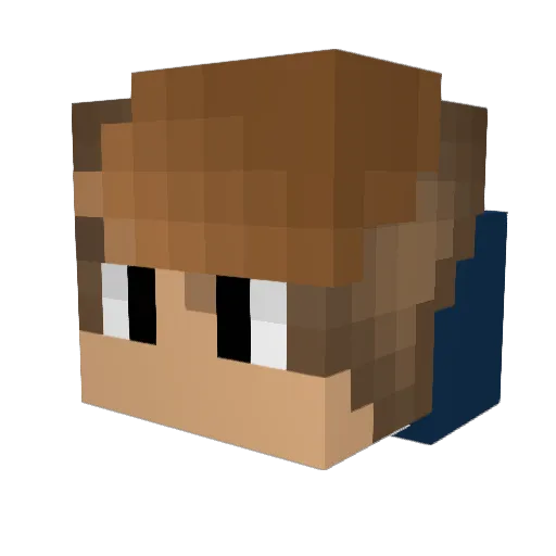 andrexxct Minecraft avatar head, 3D render