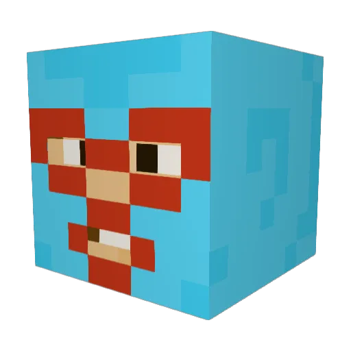 andrezcool6 Minecraft avatar head, 3D render