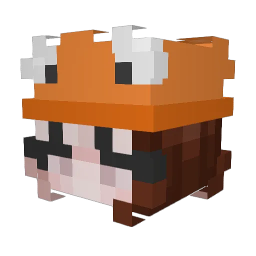 andriuwu Minecraft avatar head, 3D render