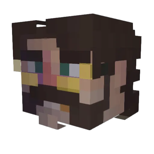 android0020 Minecraft avatar head, 3D render