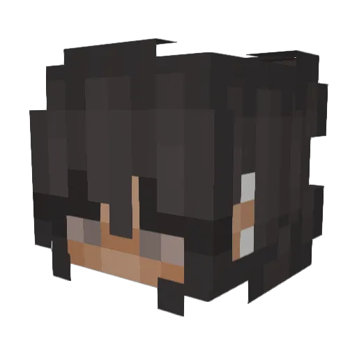 androidlesbian Minecraft avatar head, 3D render