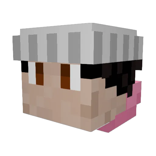 andronena Minecraft avatar head, 3D render