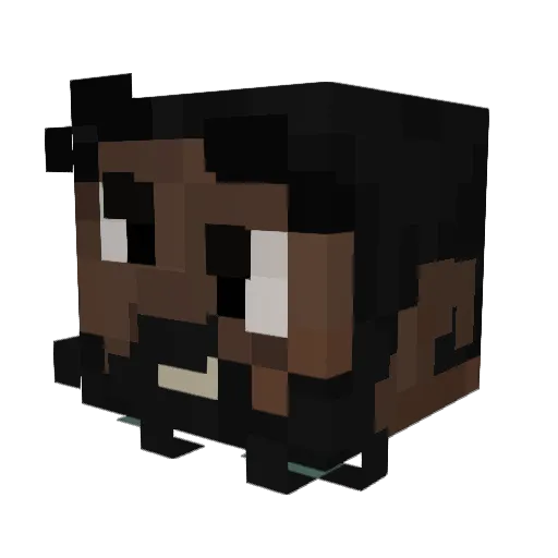 andrsale Minecraft avatar head, 3D render