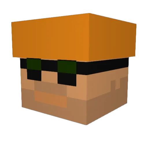 andru0 Minecraft avatar head, 3D render