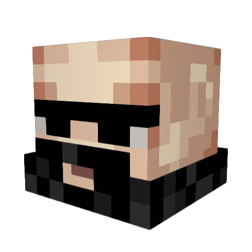 andrut3s Minecraft avatar head, 3D render