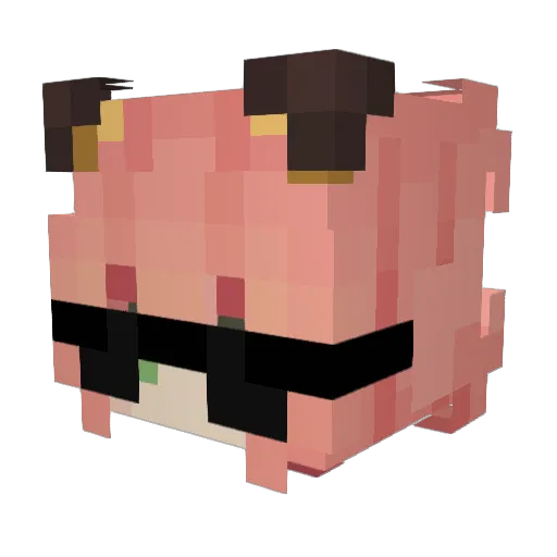 andrxxmeda Minecraft avatar head, 3D render