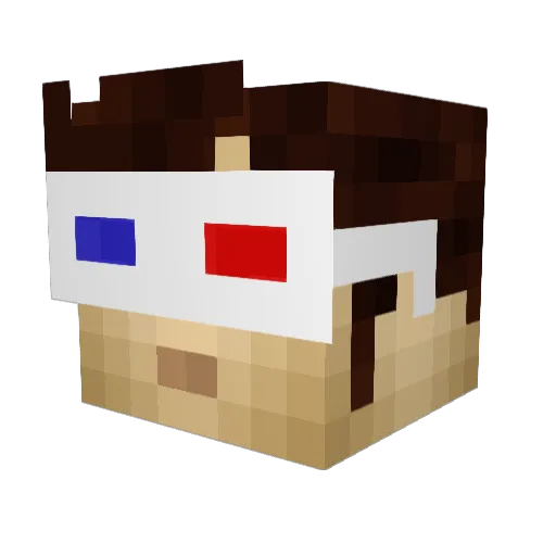 andryshka Minecraft avatar head, 3D render