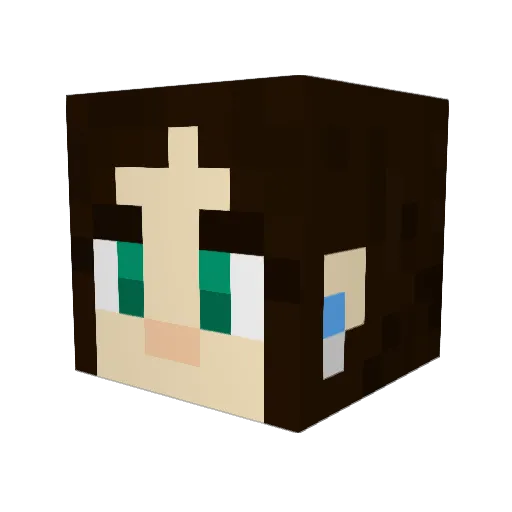 andtheflowertots Minecraft avatar head, 3D render