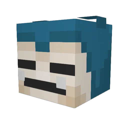 andwier Minecraft avatar head, 3D render