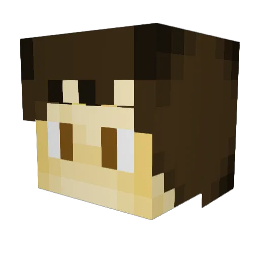 andwueccc Minecraft avatar head, 3D render