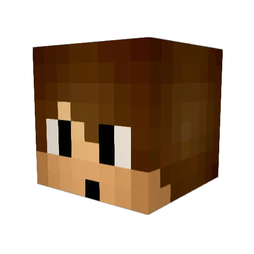 andy3 Minecraft avatar head, 3D render