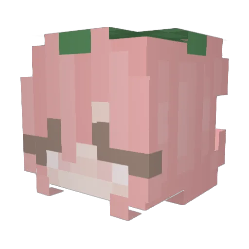andymoony Minecraft avatar head, 3D render