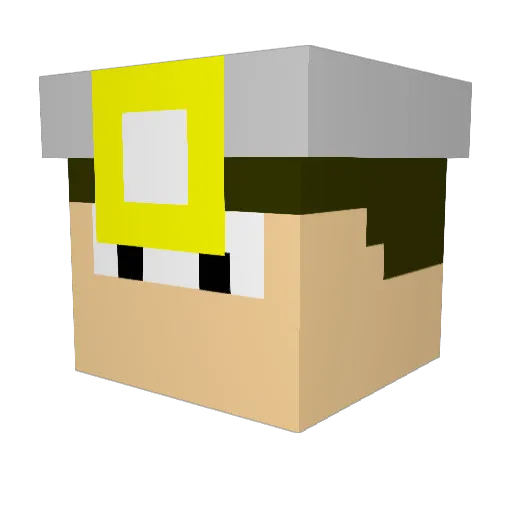 andymwood Minecraft avatar head, 3D render