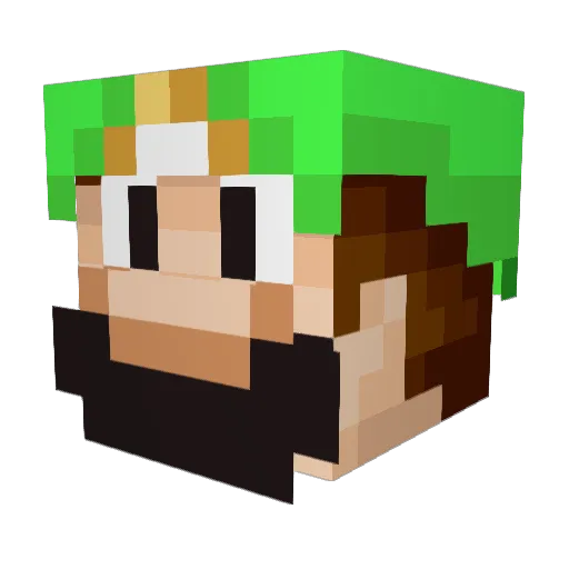 andynoseque Minecraft avatar head, 3D render