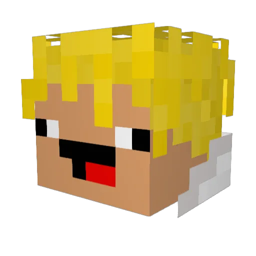 andysonicboom1 Minecraft avatar head, 3D render