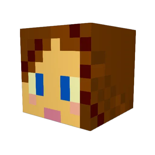 andytheking Minecraft avatar head, 3D render